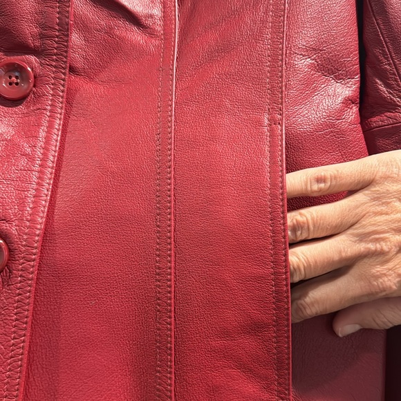 East 5th vintage leather jacket in red size medium - Picture 4 of 5